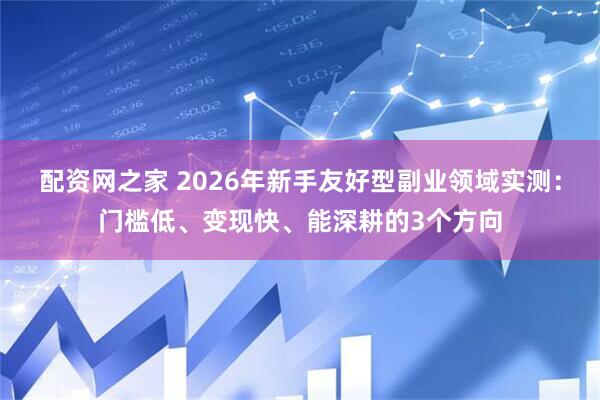 配资网之家 2026年新手友好型副业领域实测：门槛低、变现快、能深耕的3个方向